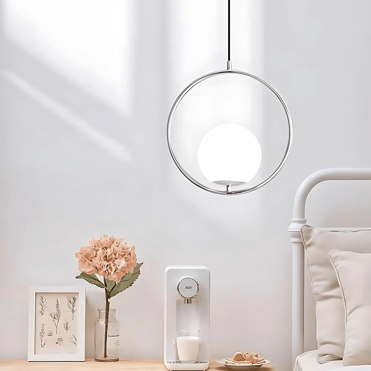 Minimalist Pendant Lights With Frosted Glass Globes NALANI