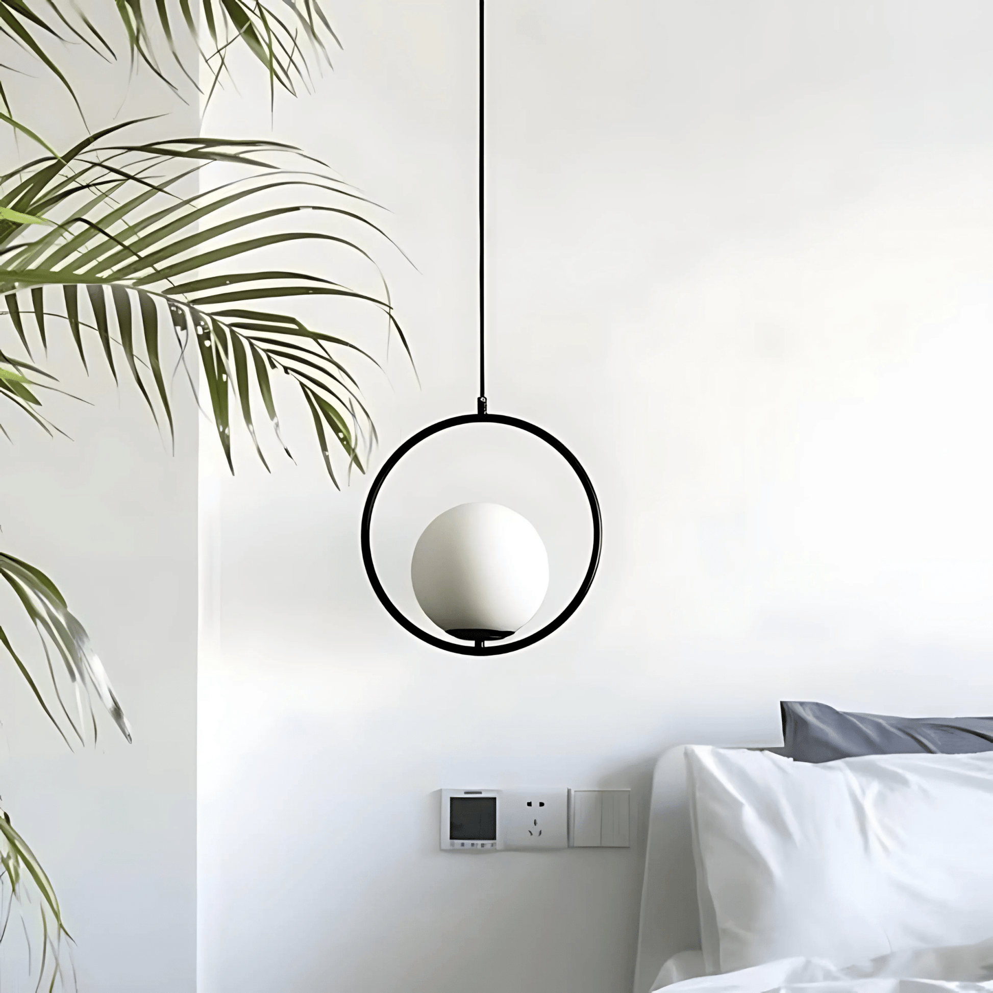 Minimalist Pendant Lights With Frosted Glass Globes NALANI
