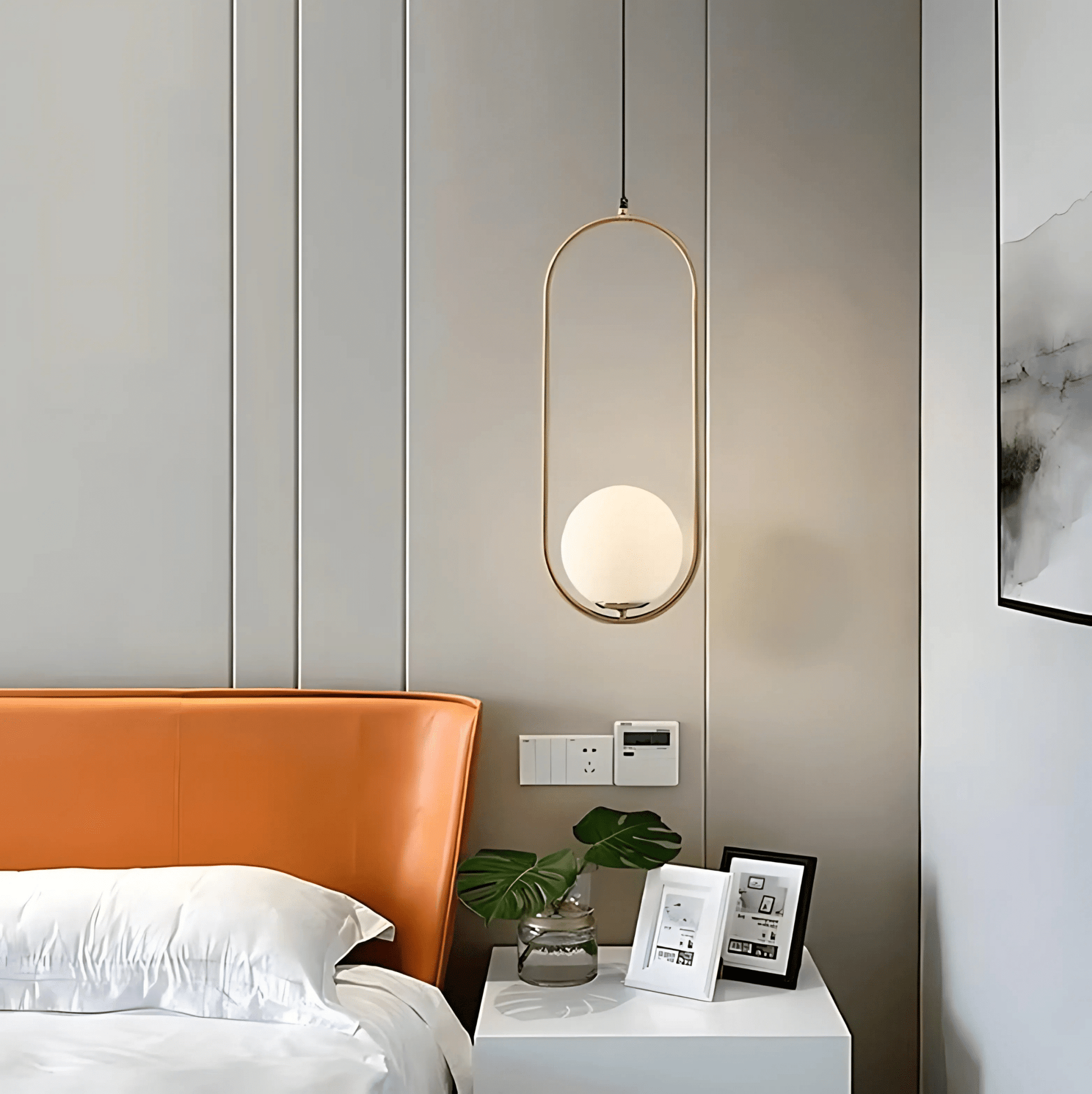 Minimalist Pendant Lights With Frosted Glass Globes NALANI