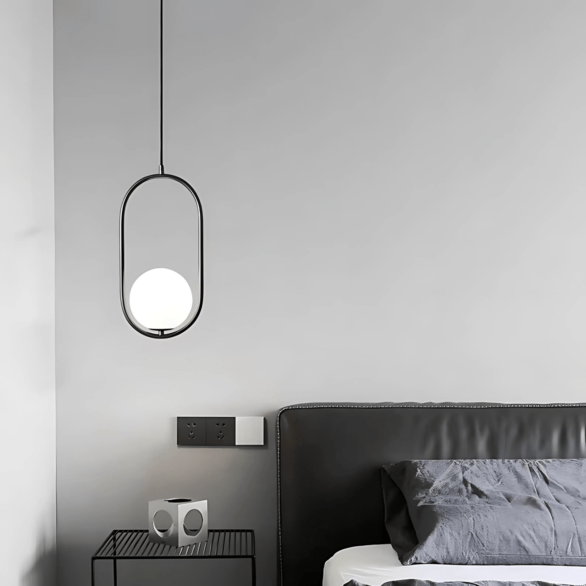 Minimalist Pendant Lights With Frosted Glass Globes NALANI