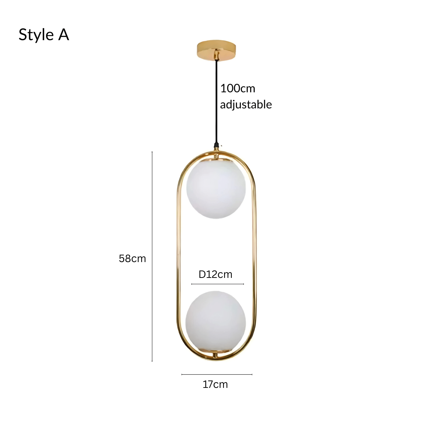 Minimalist Pendant Lights With Frosted Glass Globes Type A NALANI