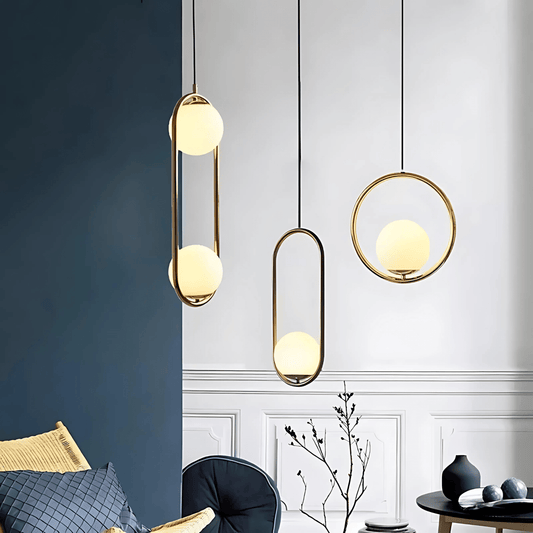 Minimalist Pendant Lights With Frosted Glass Globes NALANI