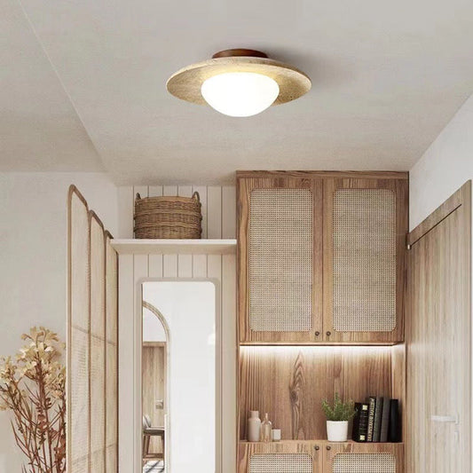 Minimalist Travertine LED Ceiling Light Nordic Design NALANI