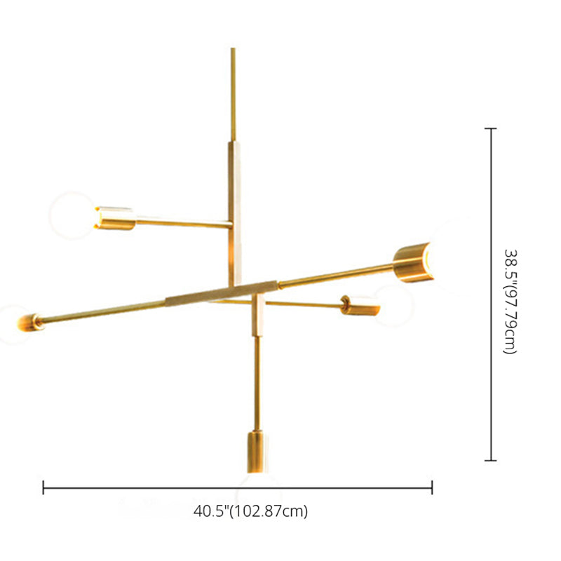 Modern Minimalist Linear Chandelier White Glass 5 Light NALANI