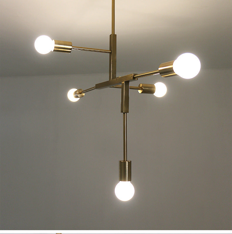Modern Minimalist Linear Chandelier White Glass 5 Light NALANI