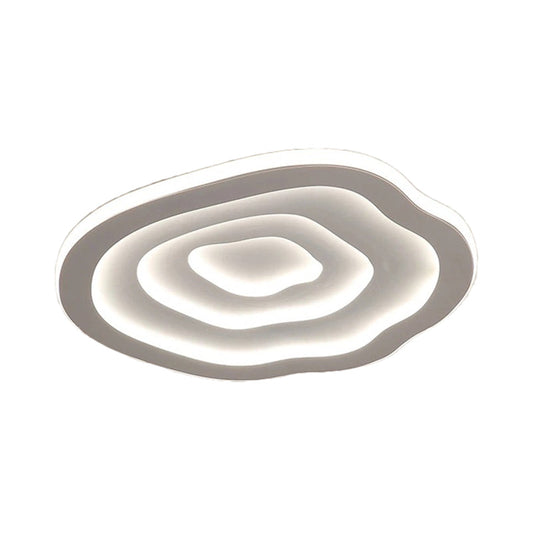 Modern Ripple Acrylic Ceiling Lamp LED Flushmount in White Light NaLani