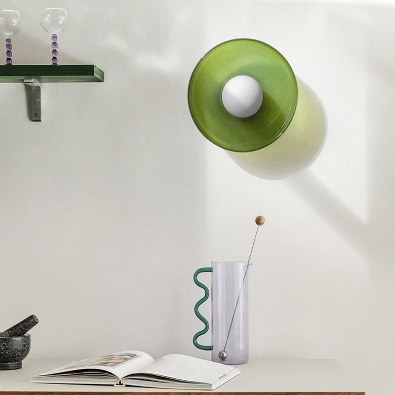 Modern Round Flush Mount Kitchen Flush Ceiling Light Fixture Green NALANI