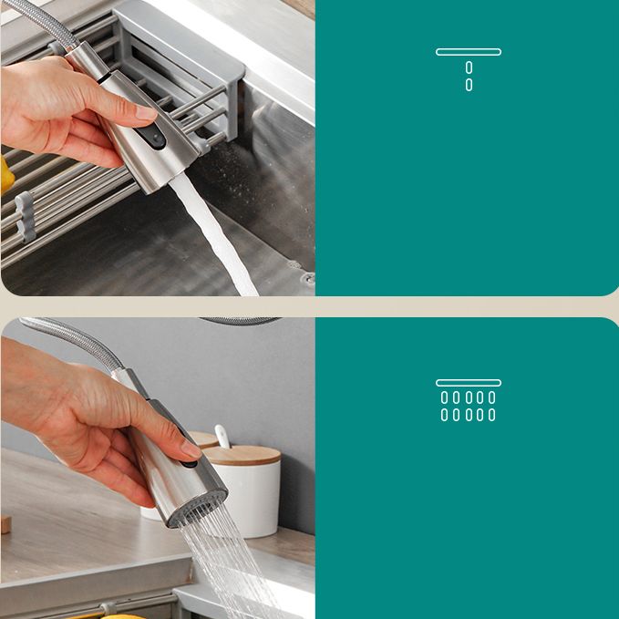 Modern Stainless Steel Kitchen Faucet Dual and Tri Mode NALANI