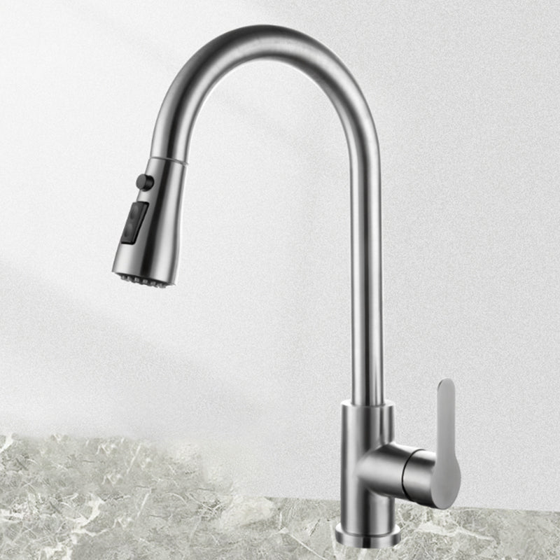 Modern Stainless Steel Kitchen Faucet Dual and Tri Mode Nickel Tri-Mode Supply Lines Included NALANI