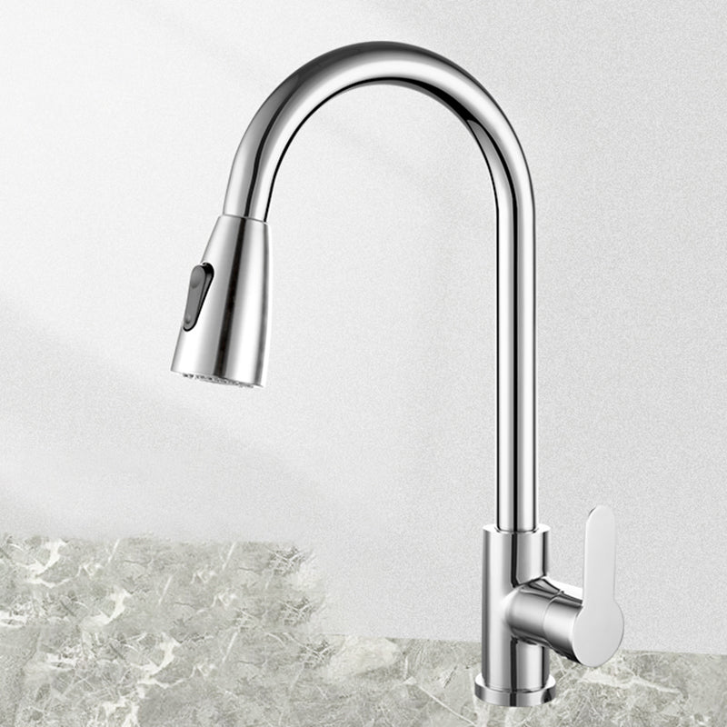 Modern Stainless Steel Kitchen Faucet Dual and Tri Mode Silver Dual Mode Supply Lines Included NALANI