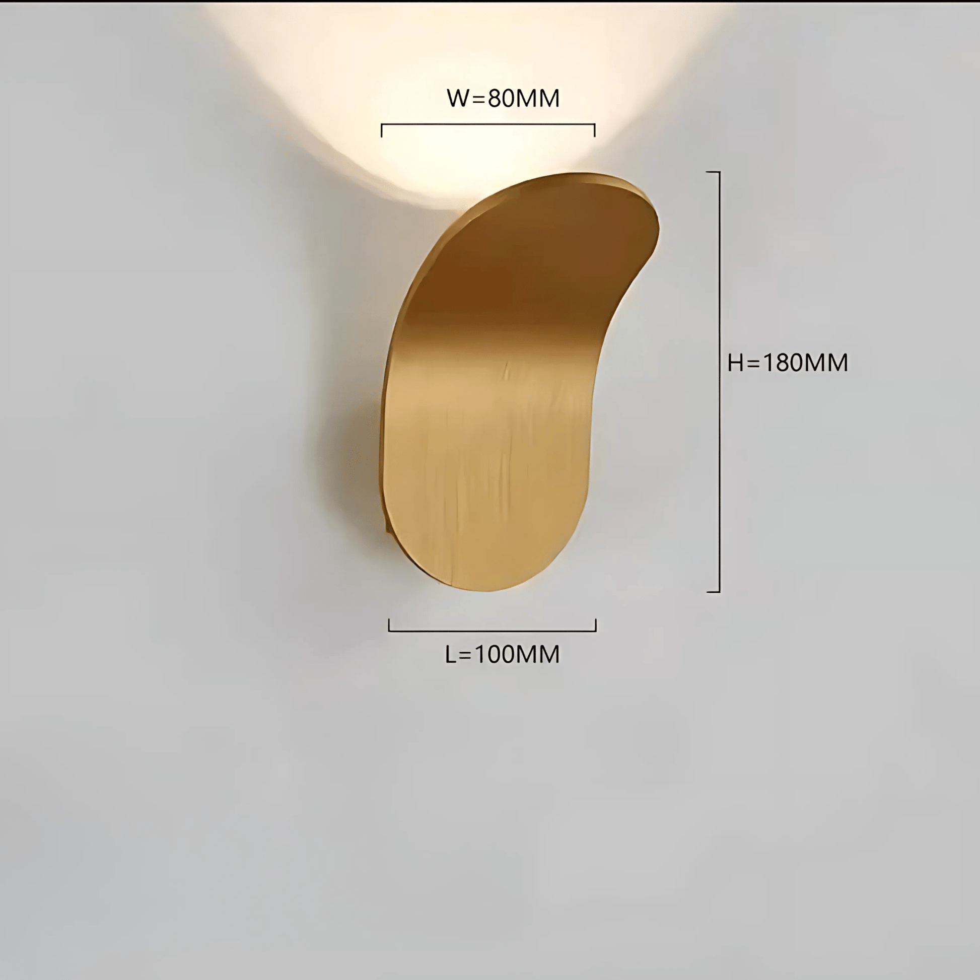 Modern Wall Light With Curved Metal Body In Brushed Finish NALANI
