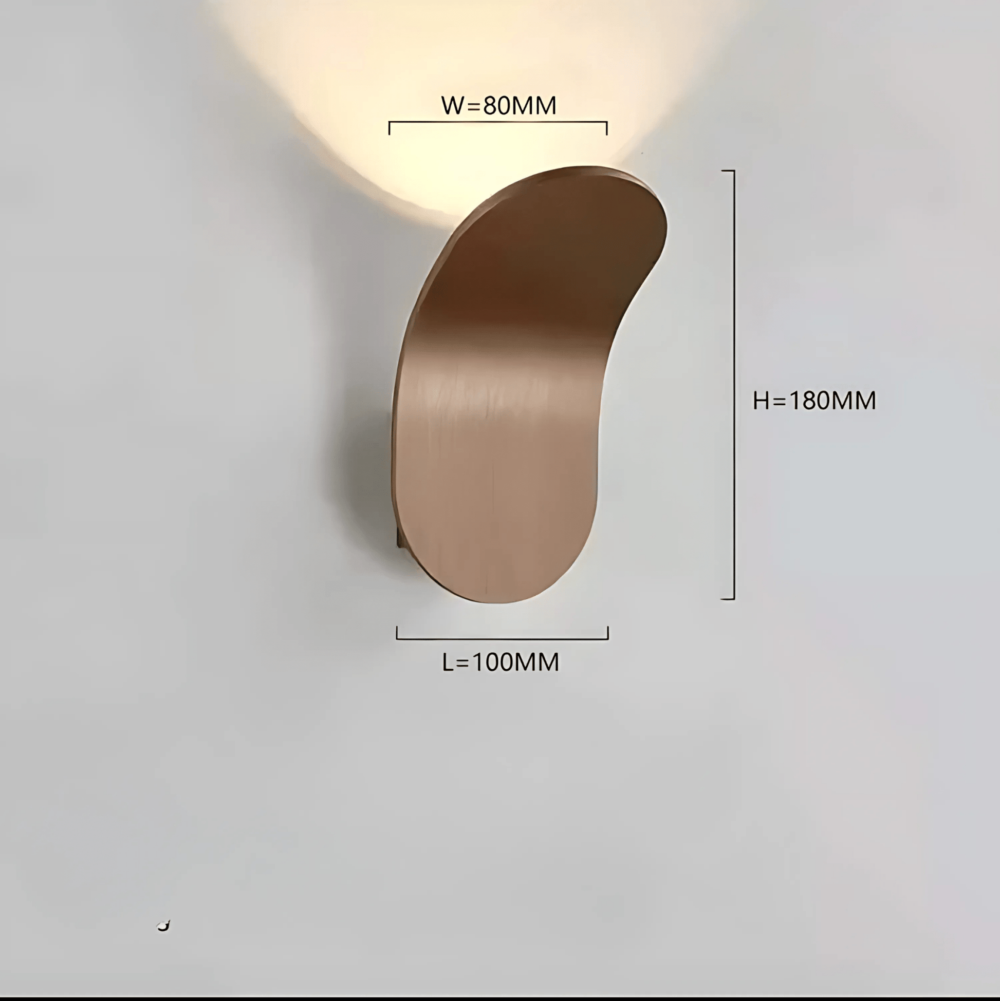 Modern Wall Light With Curved Metal Body In Brushed Finish NALANI