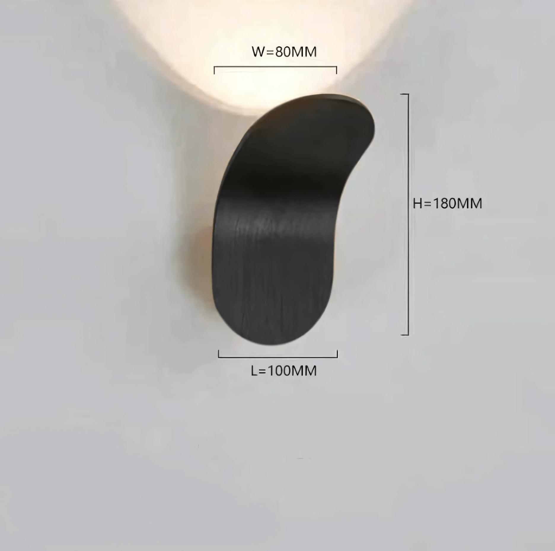 Modern Wall Light With Curved Metal Body In Brushed Finish NALANI