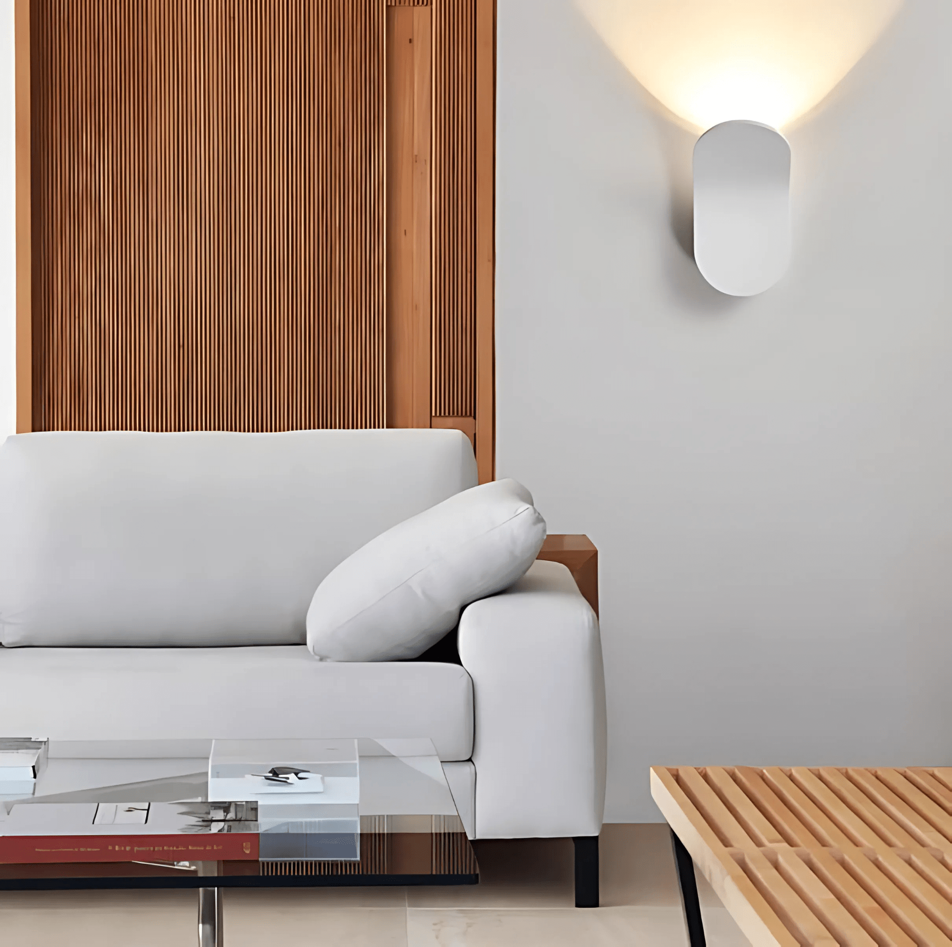 Modern Wall Light With Curved Metal Body In Brushed Finish NALANI