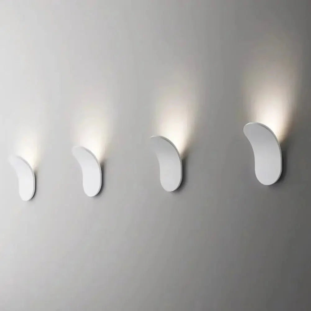 Modern Wall Light With Curved Metal Body In Brushed Finish NALANI