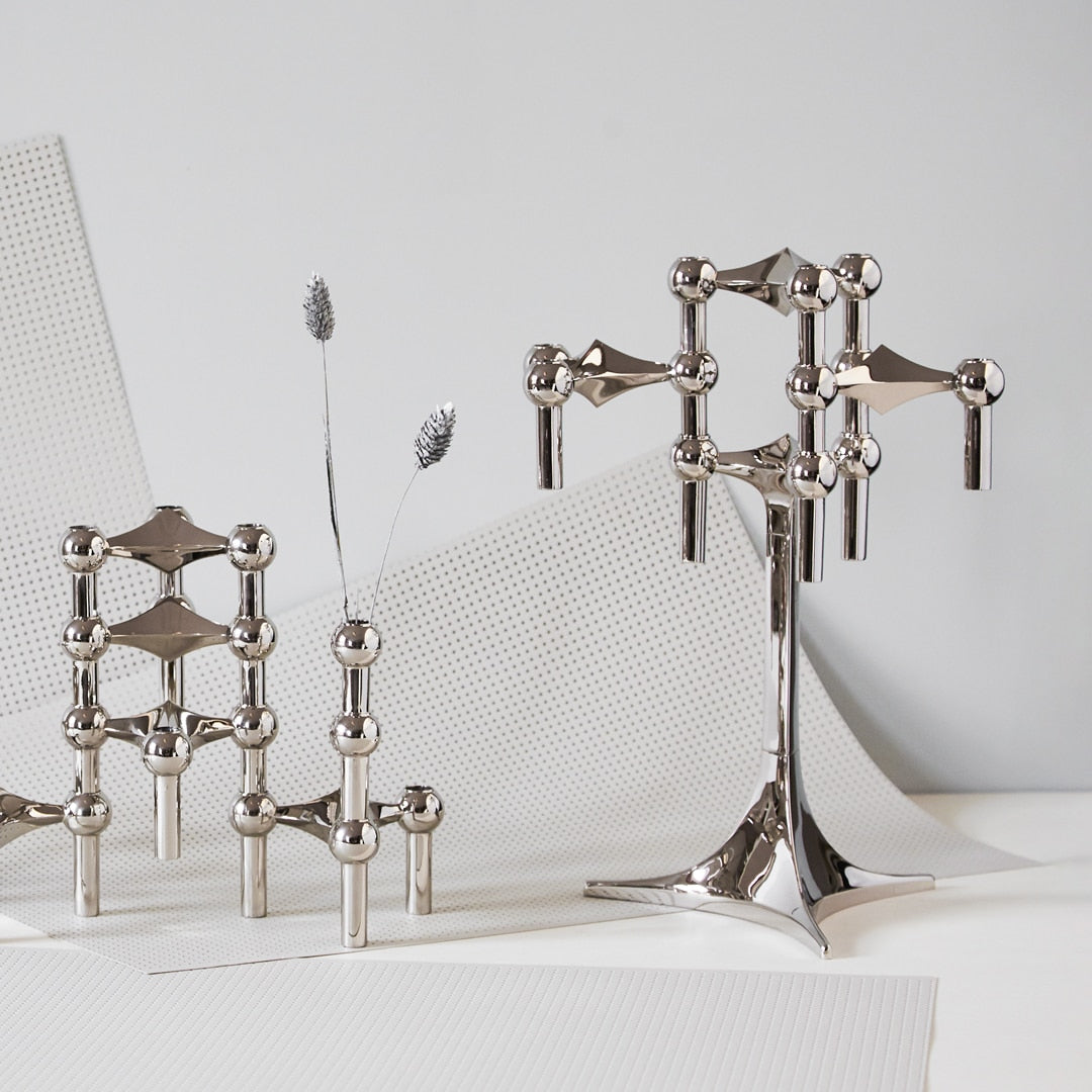 Molecular Structure Stainless Steel Candle Holder Decor NALANI