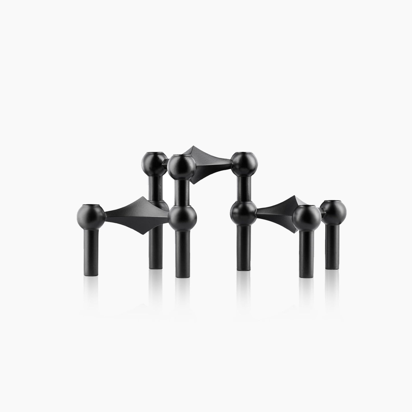 Molecular Structure Stainless Steel Candle Holder Decor Black 3 NALANI