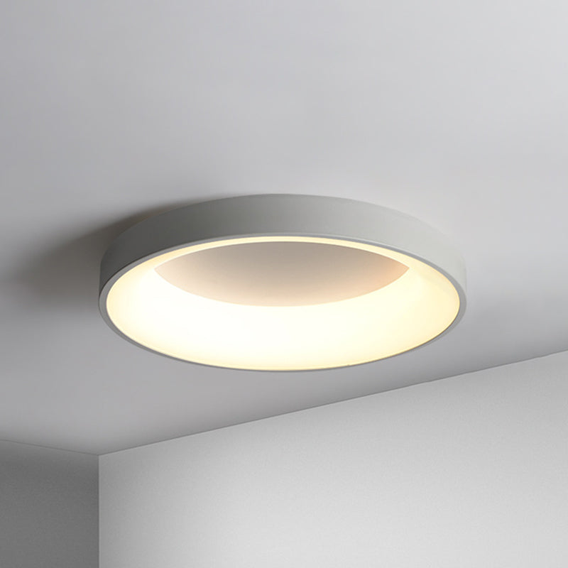 Nordic Circular LED Flush Mount Ceiling Lamp Bedroom Grey 23.5" NALANI