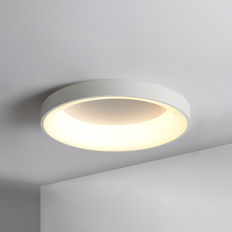 Nordic Circular LED Flush Mount Ceiling Lamp Bedroom White 23.5" NALANI