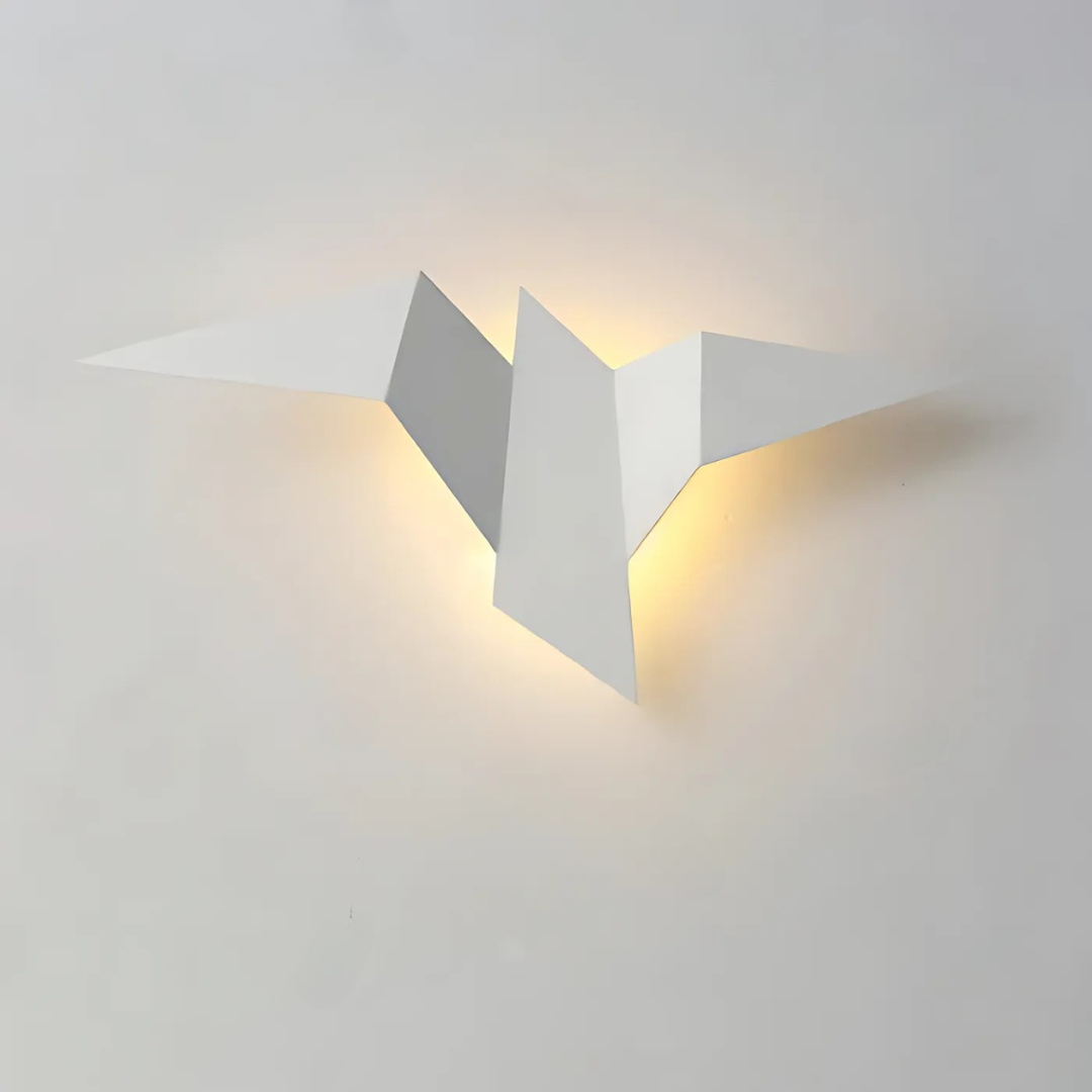 Origami Wall Lamp Unique Indoor Lighting for Living Rooms White NALANI