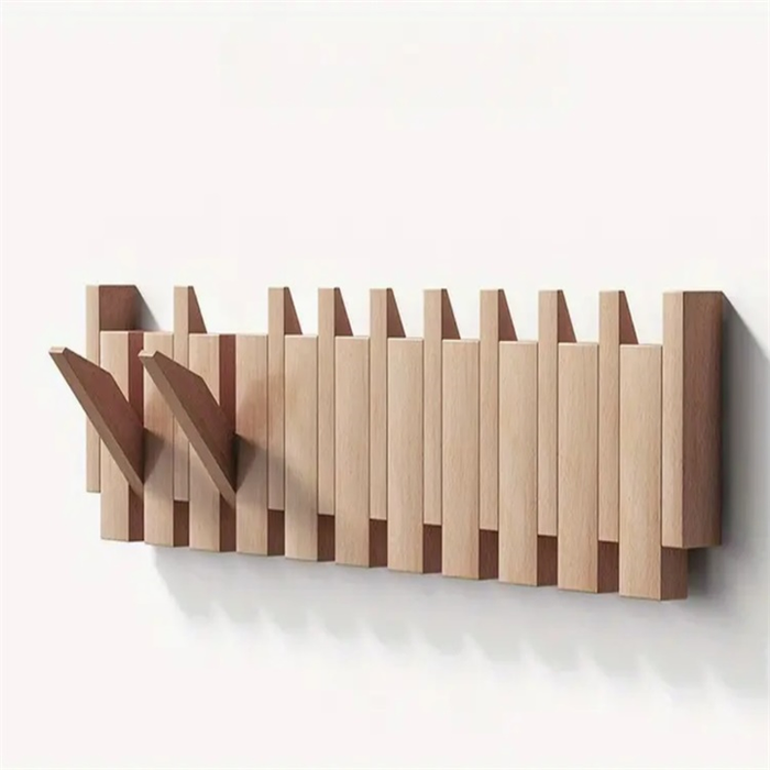 Piano Coat Rack Elegant Wall Organizer for Home Decor Beech wood NaLani