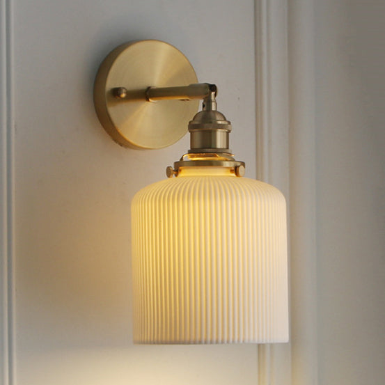 Porcelain Wall Light Brass Socket Modern Wall Sconce NALANI