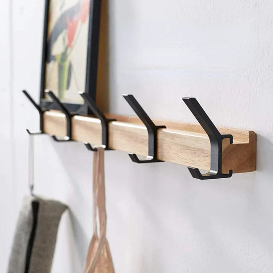 Portable Wall Coat Rack with Movable Hooks Scandinavian Design NaLani