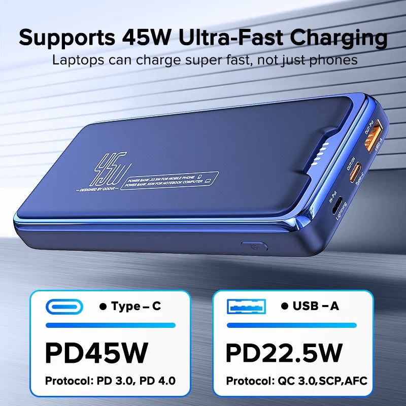 Power Bank 20000mAh 45W Fast Charging For Laptop Phone NALANI