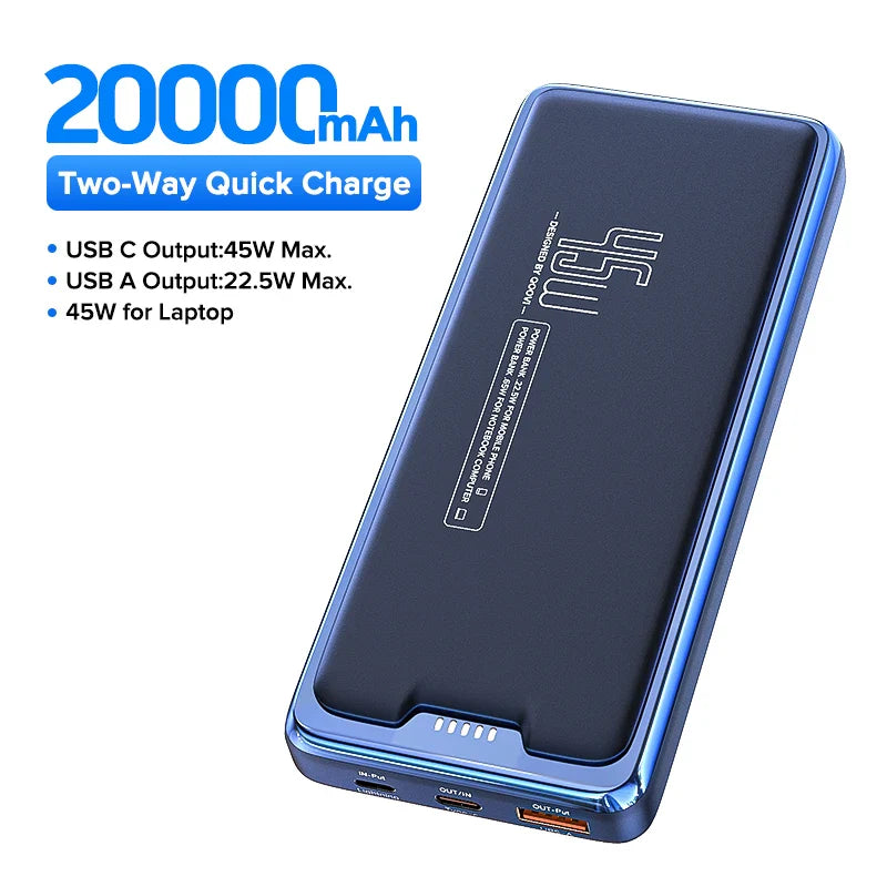 Power Bank 20000mAh 45W Fast Charging For Laptop Phone NALANI