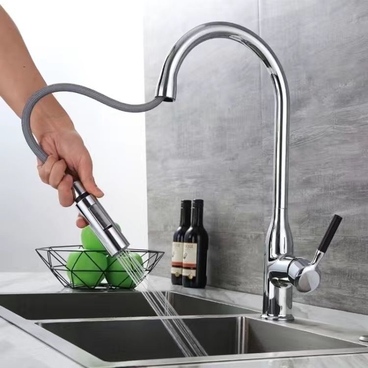 Pull Down Kitchen Faucet One Handle High Arc Dispenser NALANI