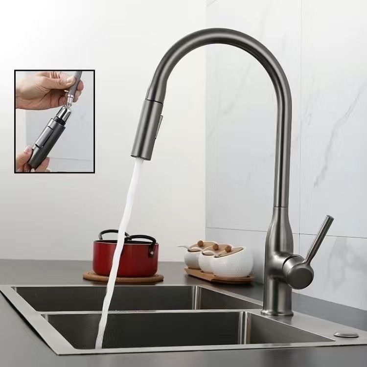 Pull Down Kitchen Faucet One Handle High Arc Dispenser NALANI