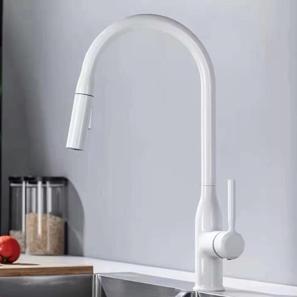 Pull Down Kitchen Faucet One Handle High Arc Dispenser NALANI