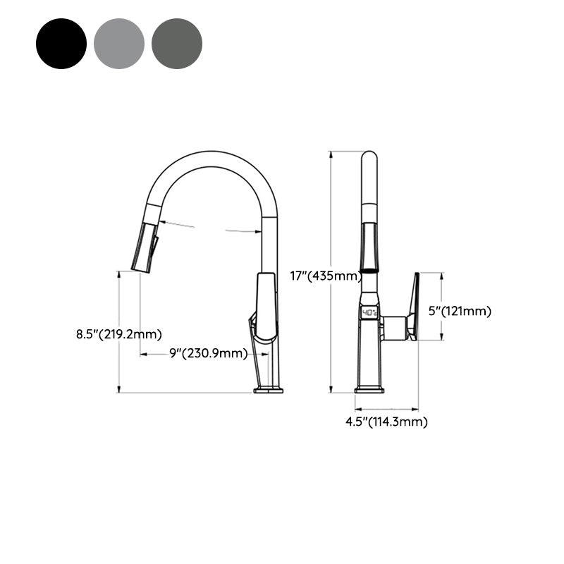 Pull Down Kitchen Faucet With Sprayer And Single Handle NALANI