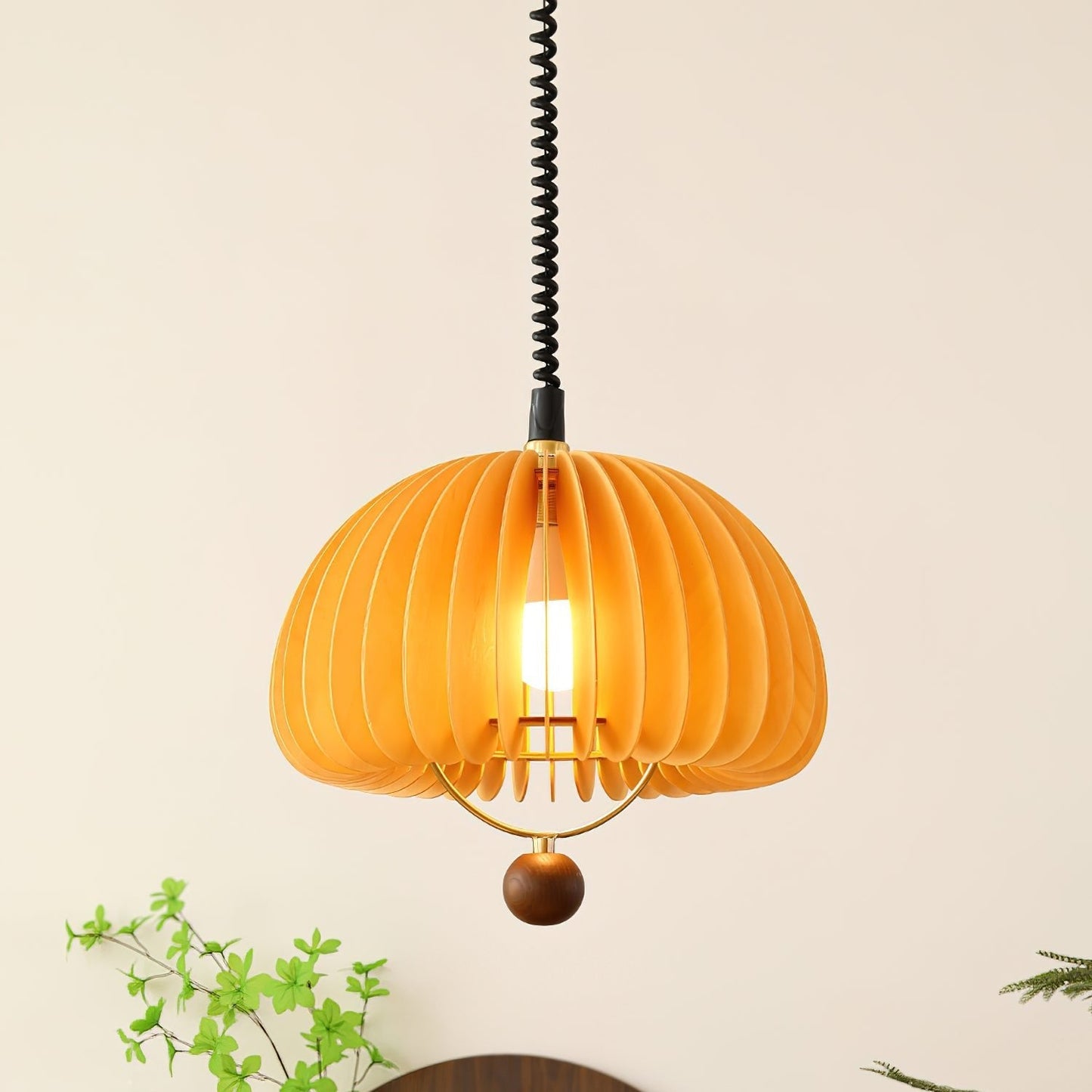 Pumpkin Adjustable Pendant Lamp For Nature Inspired Lighting NALANI