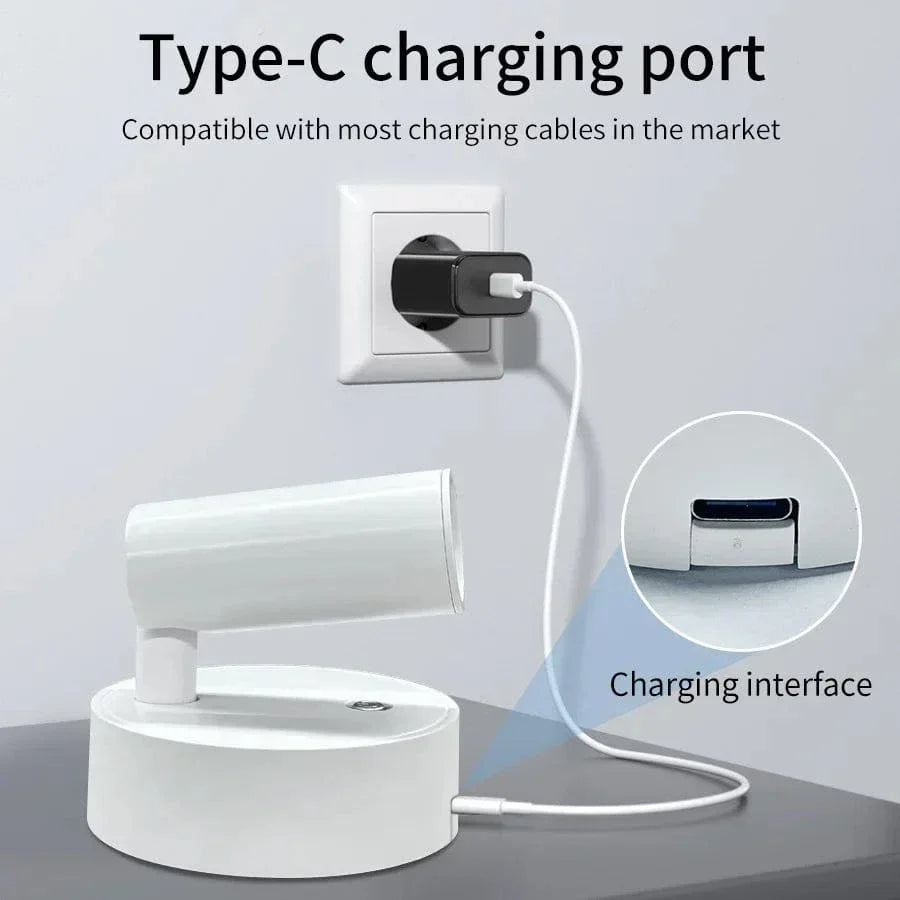 Rechargeable LED Wall Light Magnetic Mount Touch Rotation NALANI