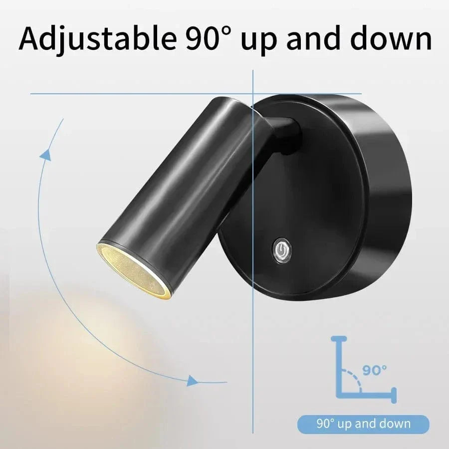 Rechargeable LED Wall Light Magnetic Mount Touch Rotation NALANI