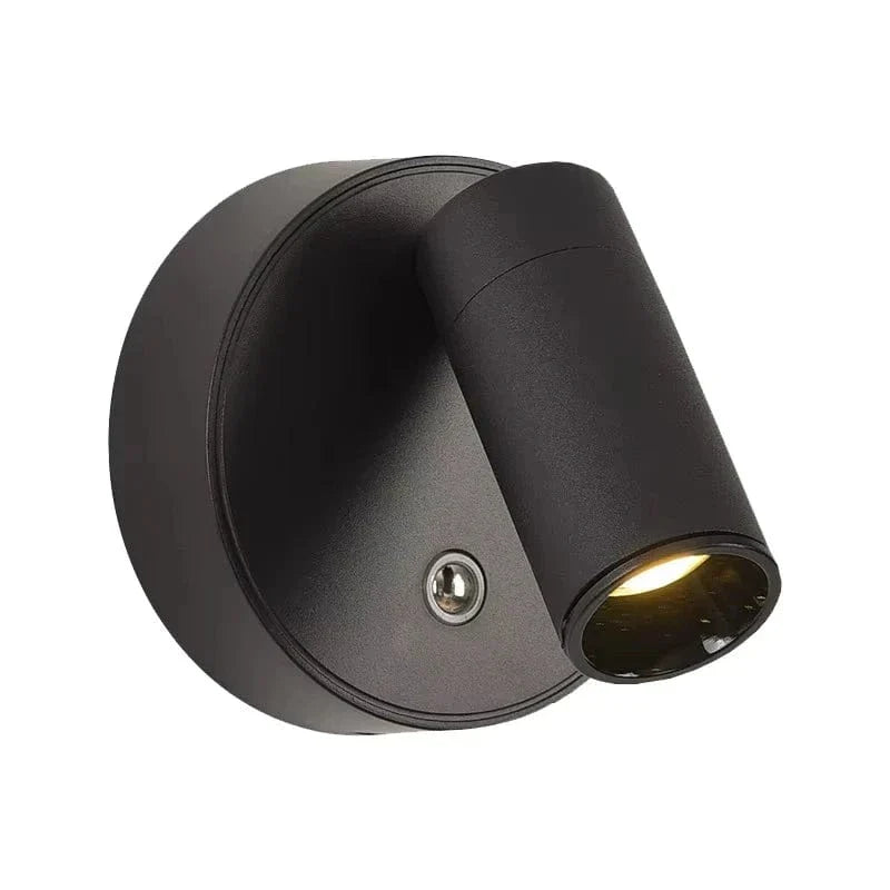 Rechargeable LED Wall Light Magnetic Mount Touch Rotation Black NALANI