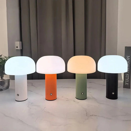 Rechargeable Mushroom LED Table Lamp With Ambient Glow NALANI