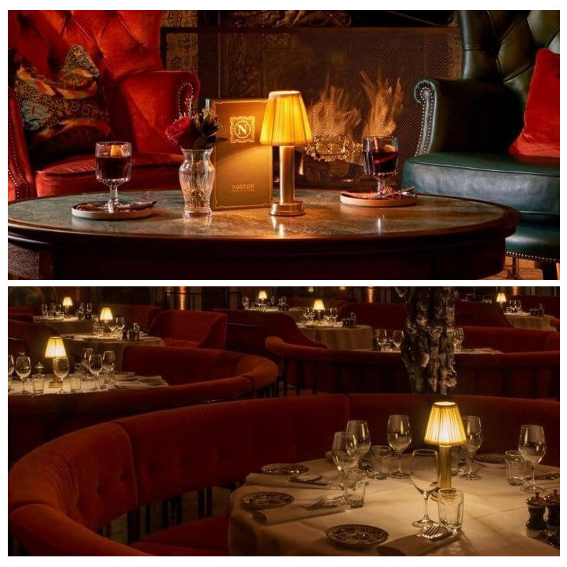 Rechargeable Wireless Metal Table Lamp With LED Downlight NALANI