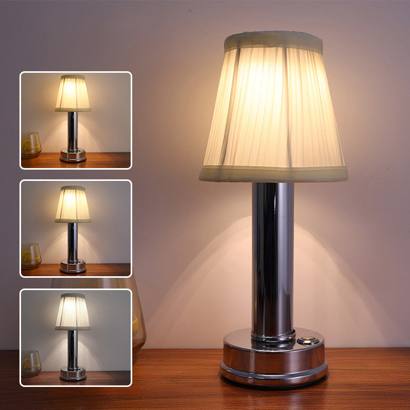 Rechargeable Wireless Metal Table Lamp With LED Downlight NALANI