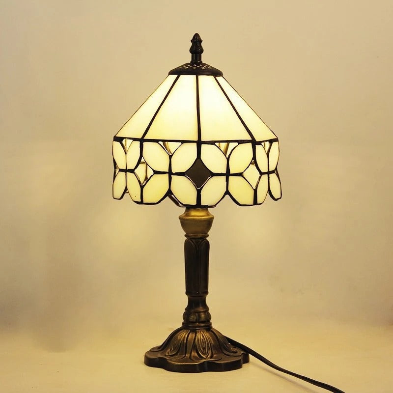 Retro Baroque LED Table Lamp E27 Vintage Tiffany Glass Baroque F NALANI