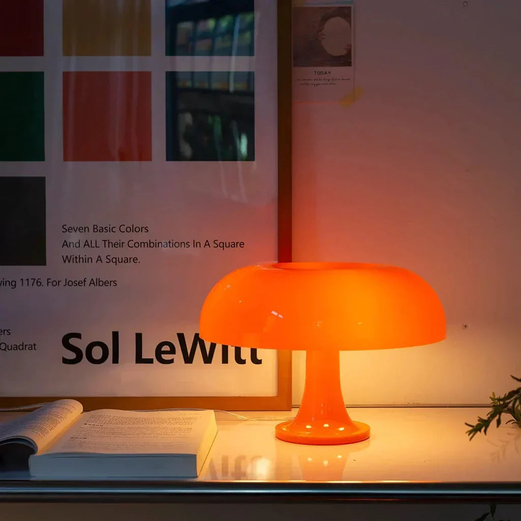 Retro Mushroom Table Lamp for Elegant Home Decor and Lighting Orange NaLani