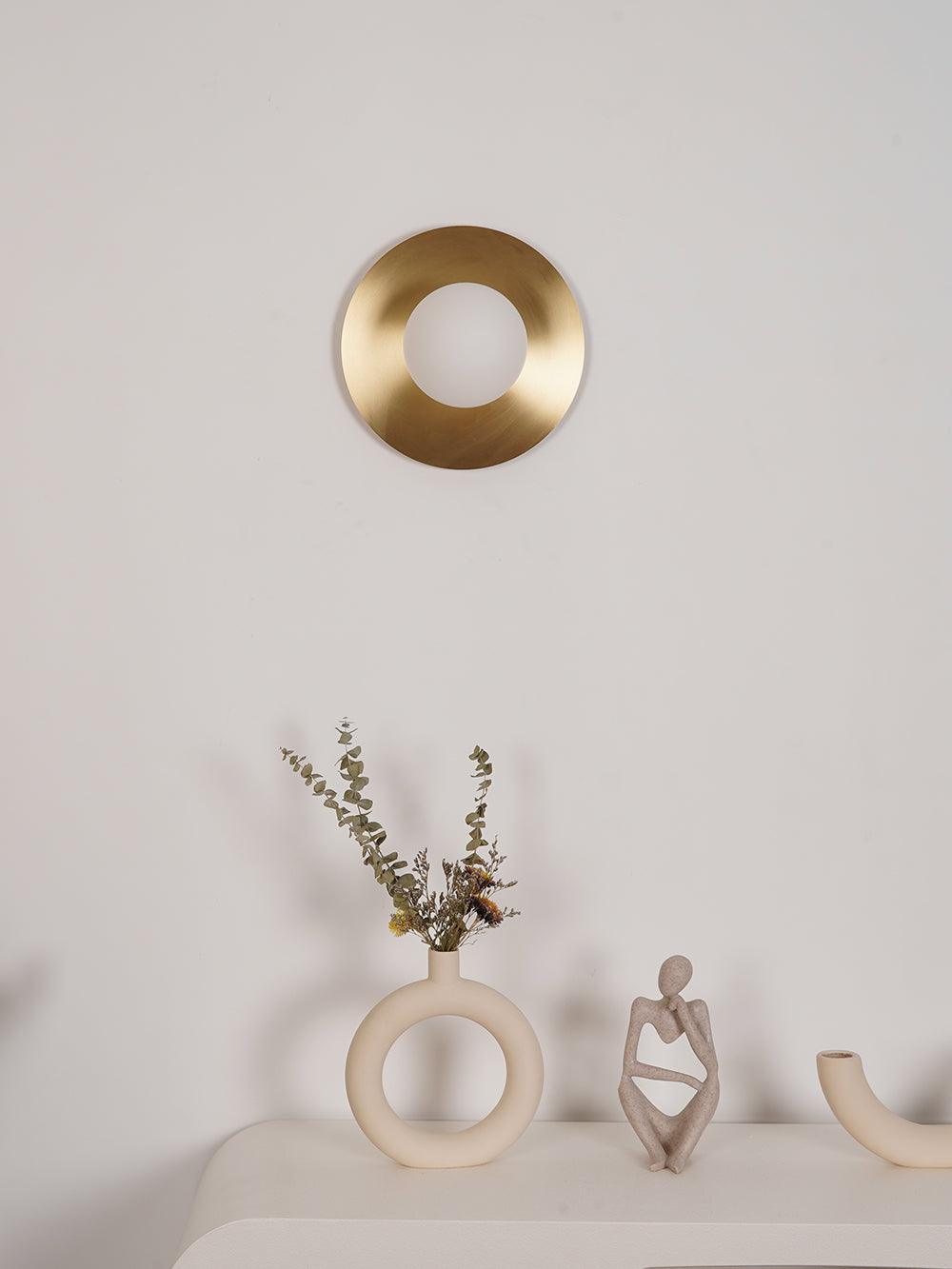 Round Glass Wall Lamp With Lunar Glow Art Light Ambient NALANI