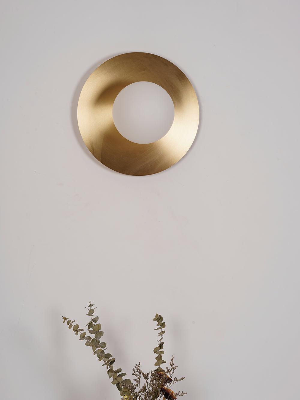 Round Glass Wall Lamp With Lunar Glow Art Light Ambient NALANI