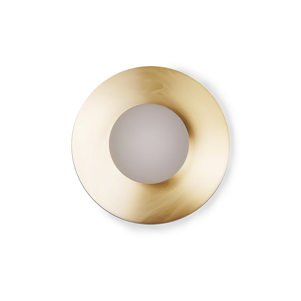 Round Glass Wall Lamp With Lunar Glow Art Light Ambient NALANI