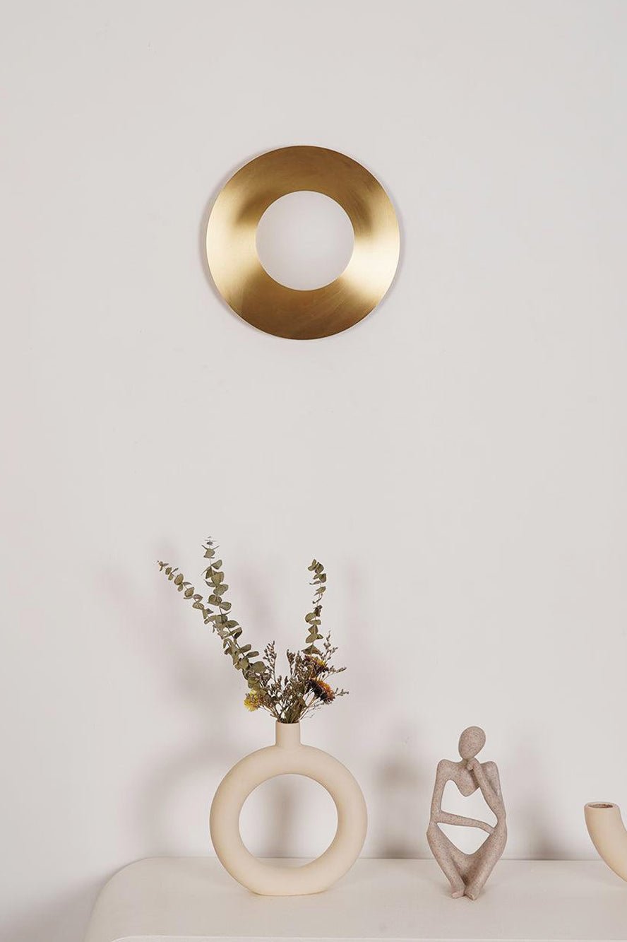 Round Glass Wall Lamp With Lunar Glow Art Light Ambient NALANI