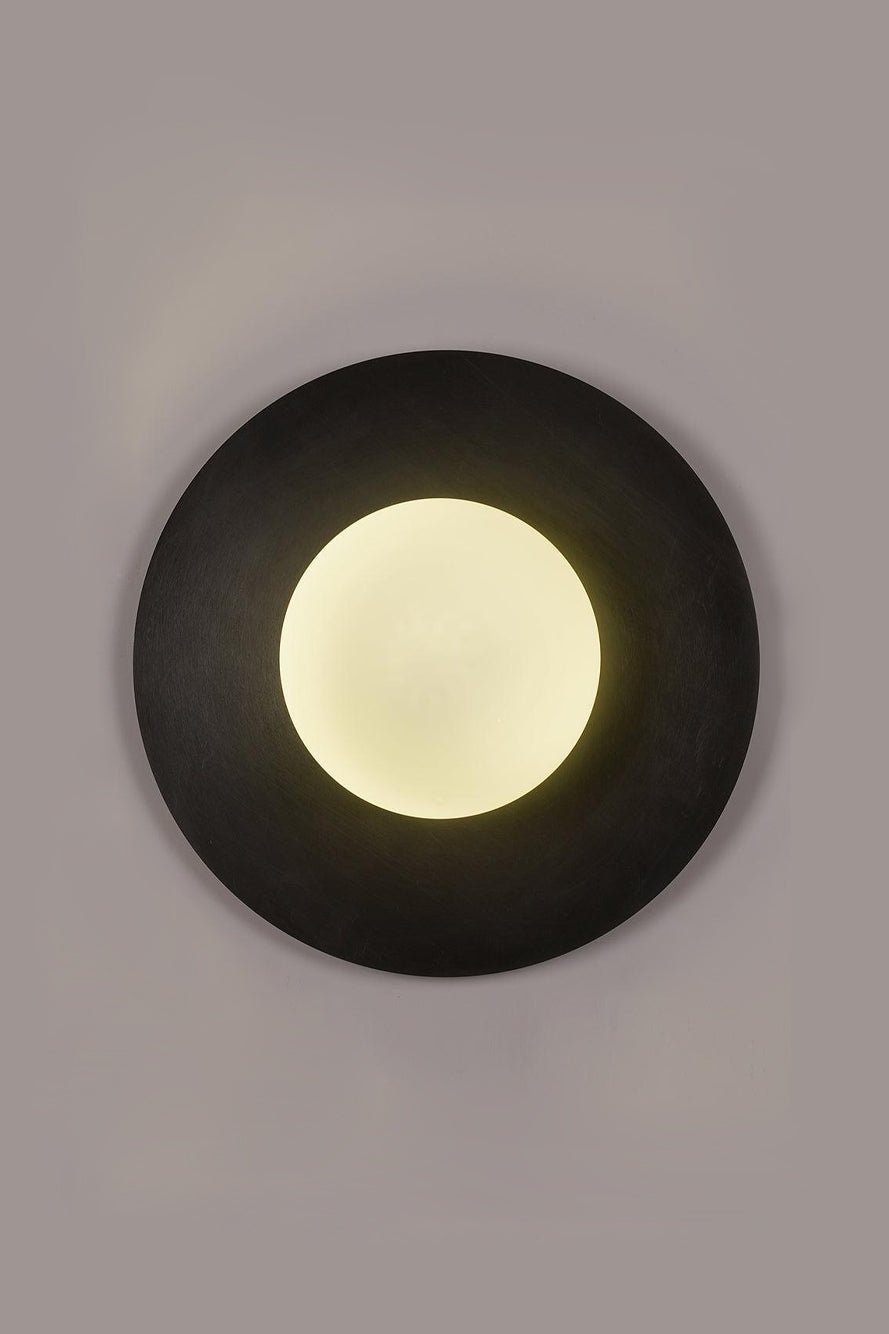Round Glass Wall Lamp With Lunar Glow Art Light Ambient NALANI