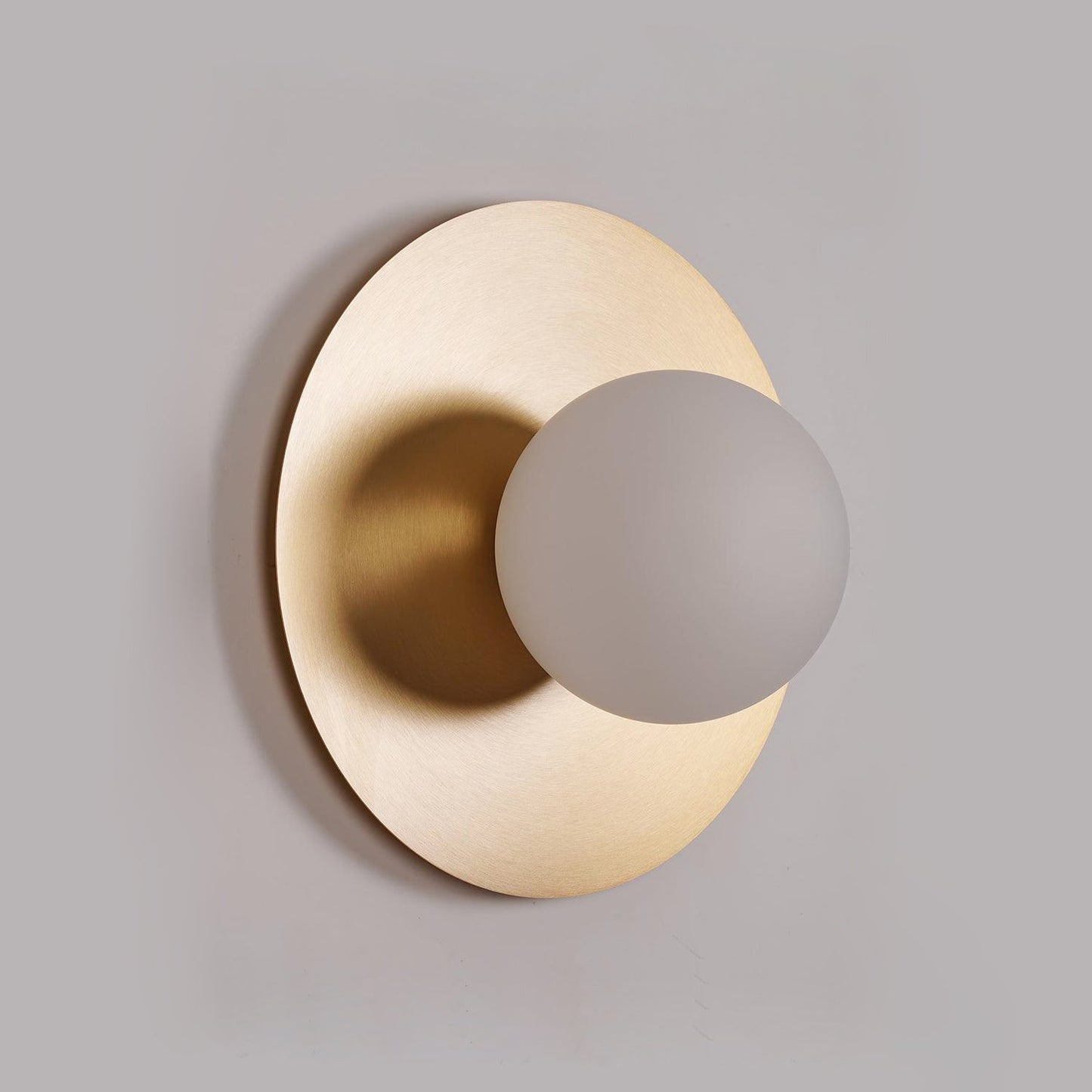 Round Glass Wall Lamp With Lunar Glow Art Light Ambient NALANI