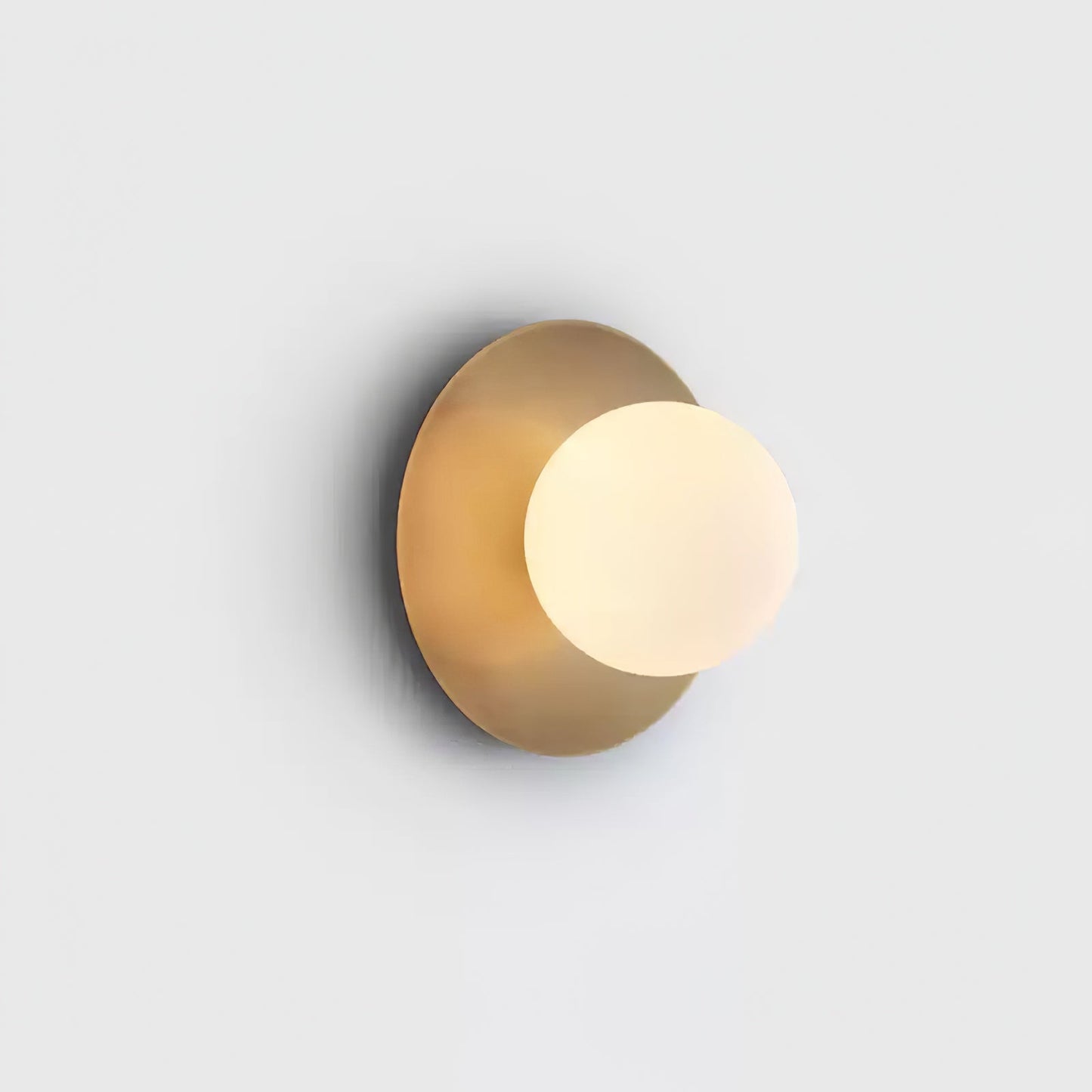Round Glass Wall Lamp With Lunar Glow Art Light Ambient NALANI