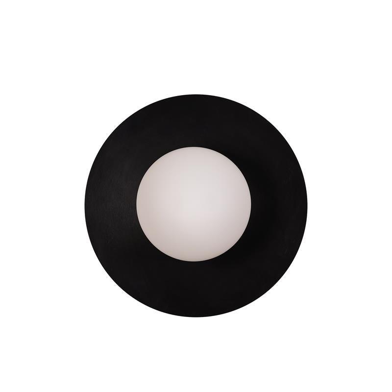 Round Glass Wall Lamp With Lunar Glow Art Light Ambient Black & White NALANI